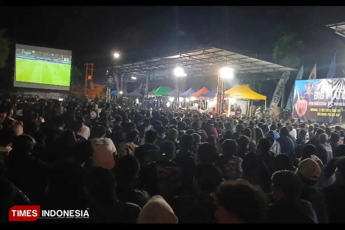 Ribuan Warga Padati Mapolres Banjar, Nobar PSM vs Persib Jadi Ruang Hiburan Aman dan Tertib